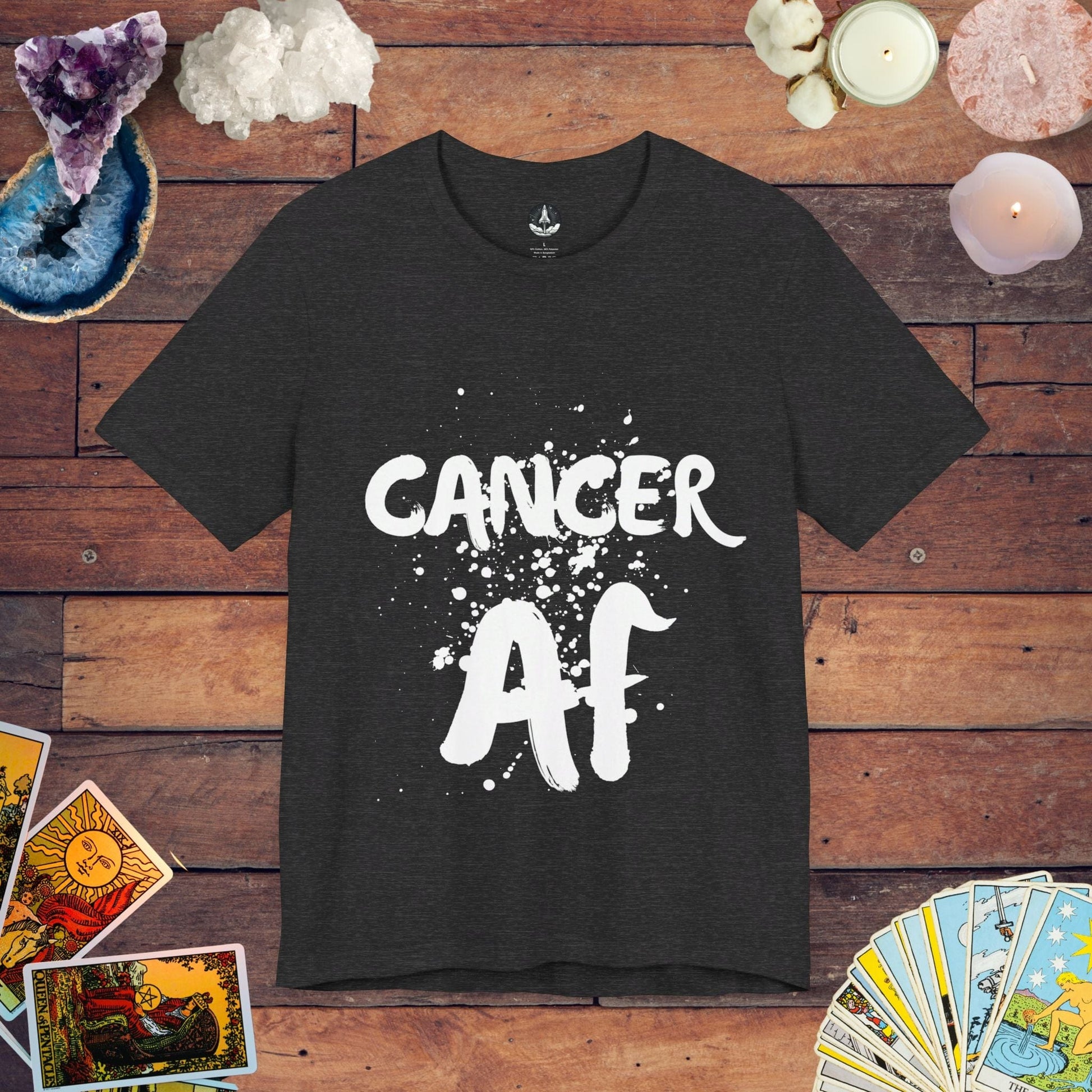 T-Shirt Dark Grey Heather / S Cancer AF - Zodiac Empowerment T-Shirt