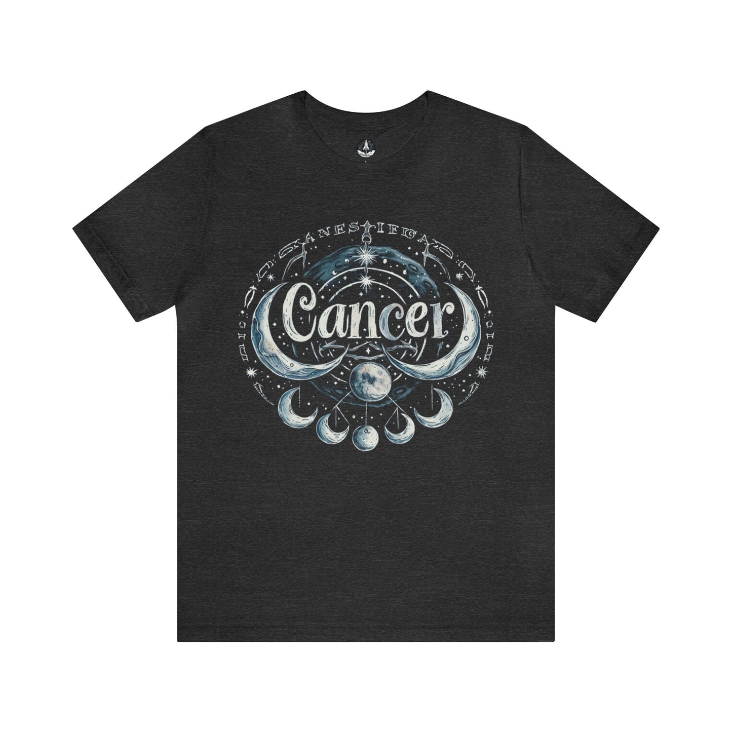 T-Shirt Dark Grey Heather / S Cancer Lunar Essence T-Shirt: A Journey Through Moonlit Mystique