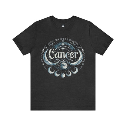 T-Shirt Dark Grey Heather / S Cancer Lunar Essence T-Shirt: A Journey Through Moonlit Mystique