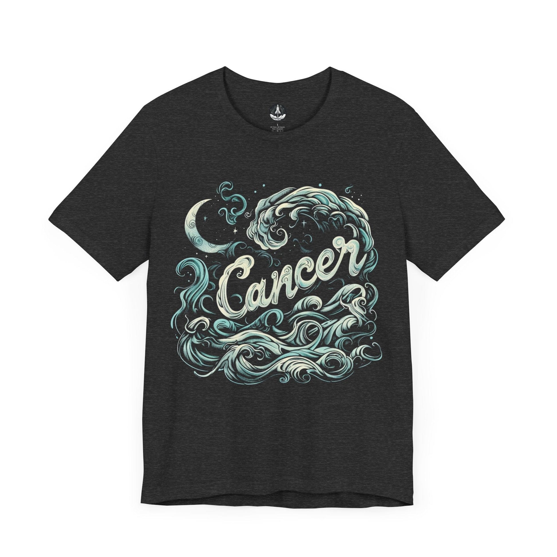 T-Shirt Dark Grey Heather / S Cancer Oceanic Dreams T-Shirt: Tide of Intuition