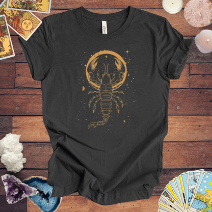 T-Shirt Dark Grey Heather / S Celestial Scorpio - Cosmic Zodiac T-Shirt