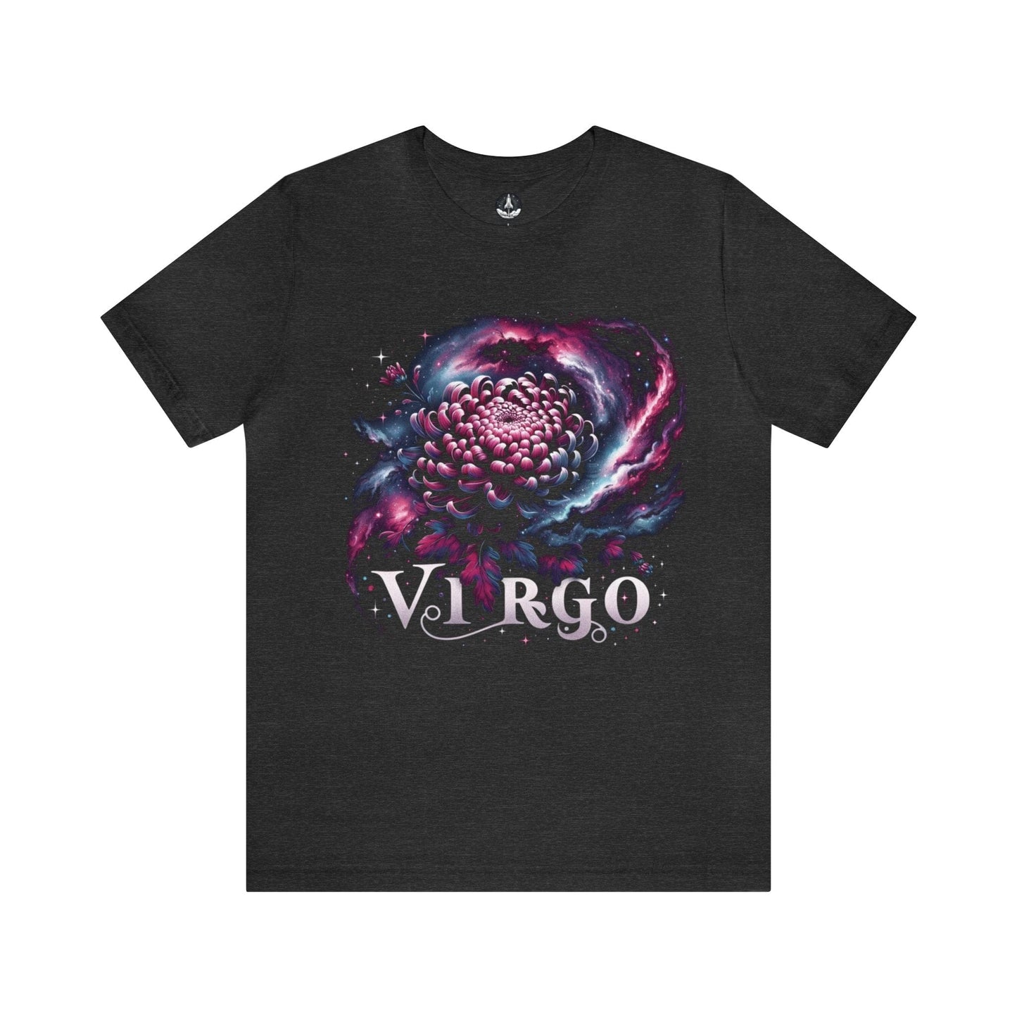 T-Shirt Dark Grey Heather / S Cosmic Bloom: Virgo Floral Nebula T-Shirt