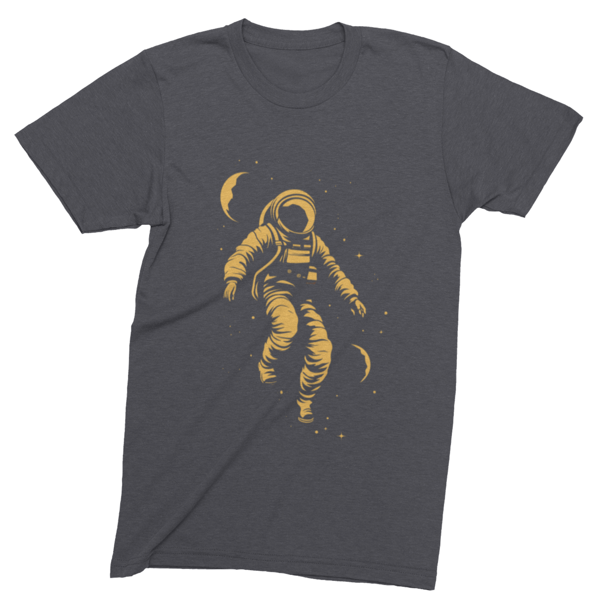 T-Shirt Dark Grey Heather / S Cosmic Wanderer: Astronaut in Cosmic Embrace T-Shirt