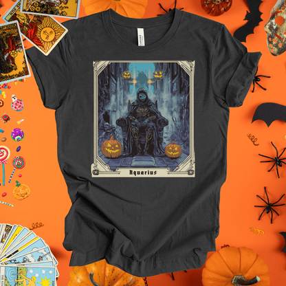 T-Shirt Dark Grey Heather / S Dark Visionary  - Aquarius Tarot Card T-Shirt - Halloween Limited Edition