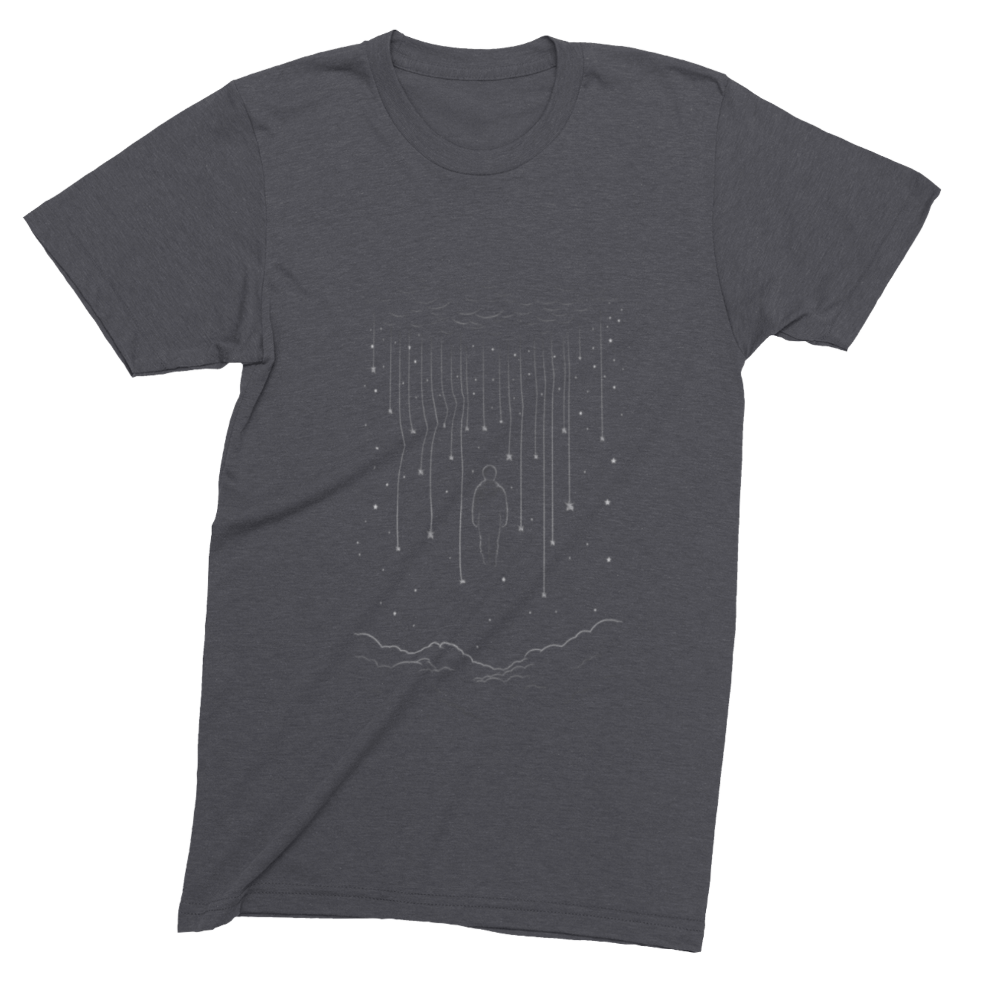 T-Shirt Dark Grey Heather / S Falling Stars T-Shirt