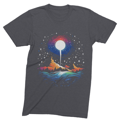 T-Shirt Dark Grey Heather / S Galactic Mountain: Celestial Serenity T-Shirt