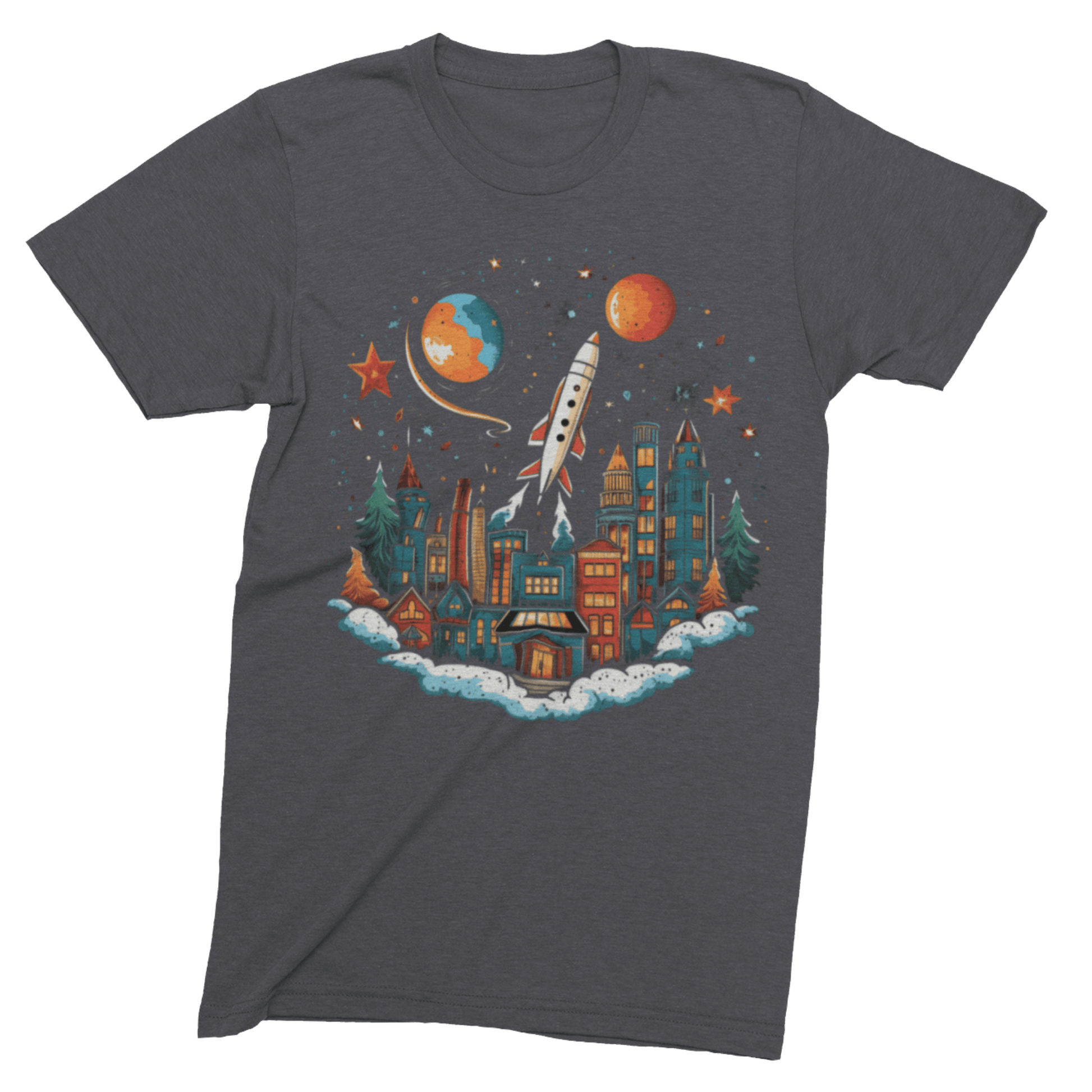 T-Shirt Dark Grey Heather / S Holiday Rocket Launch T-Shirt