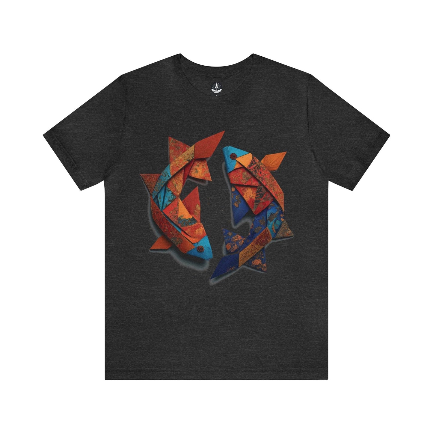 T-Shirt Dark Grey Heather / S Origami Pisces T-Shirt