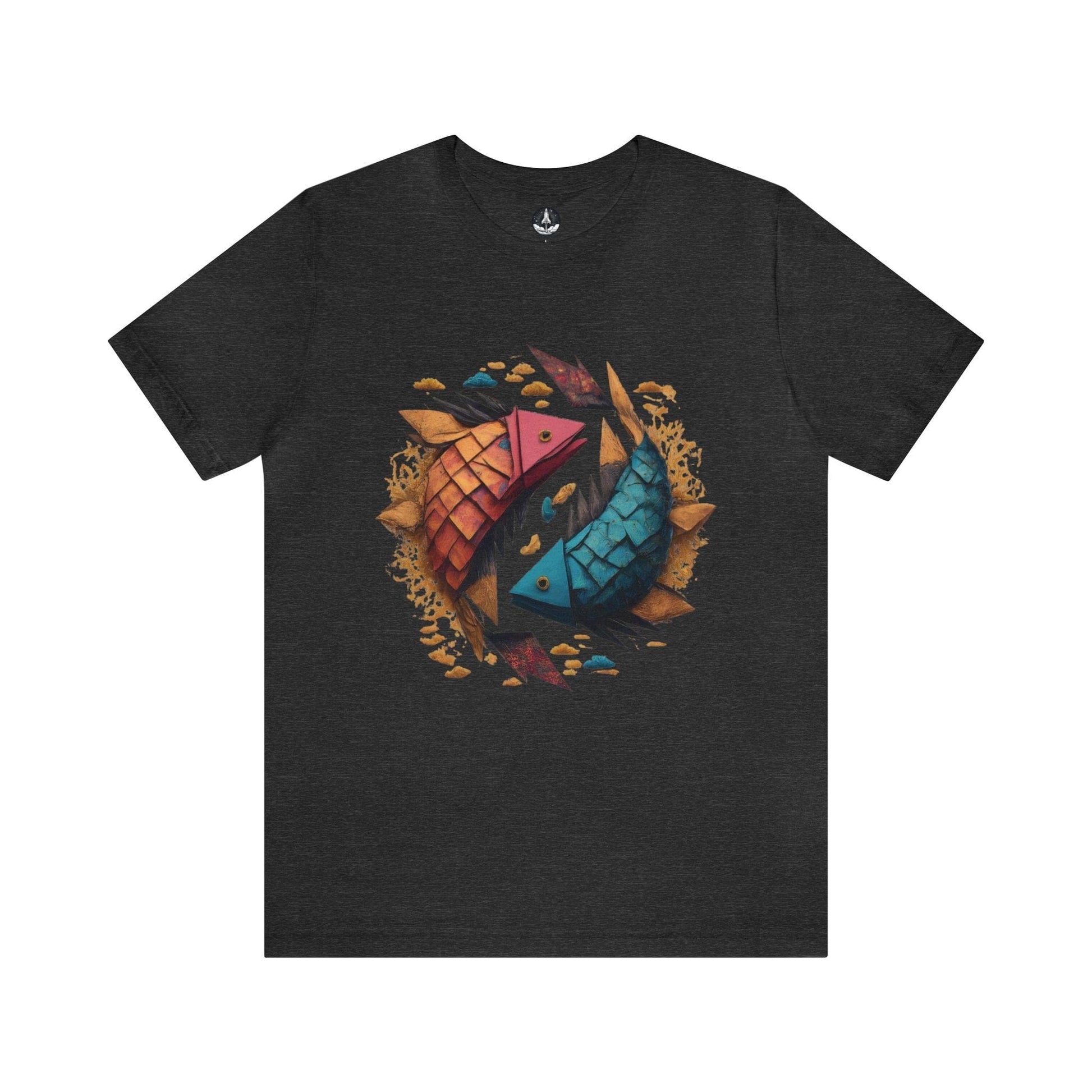 T-Shirt Dark Grey Heather / S Papercraft Pisces T-Shirt