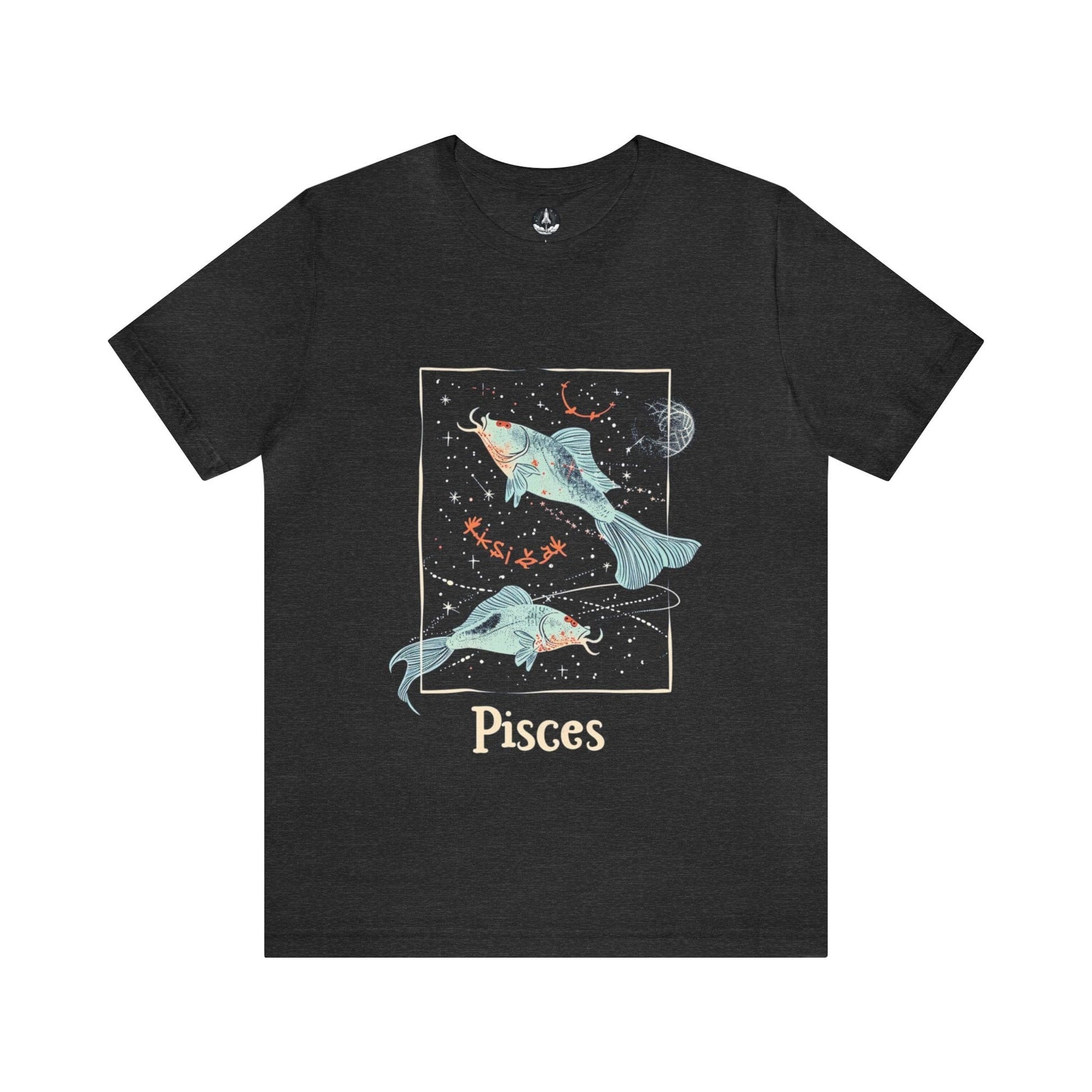 T-Shirt Dark Grey Heather / S Pisces T-Shirt: Celestial Soft-Fit for Astrology Lovers