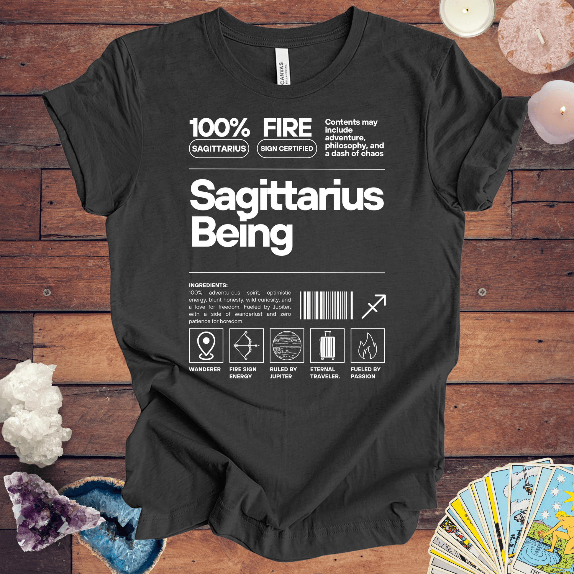 T-Shirt Dark Grey Heather / S Sagittarius Being - Zodiac-Inspired T-Shirt