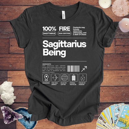 T-Shirt Dark Grey Heather / S Sagittarius Being - Zodiac-Inspired T-Shirt