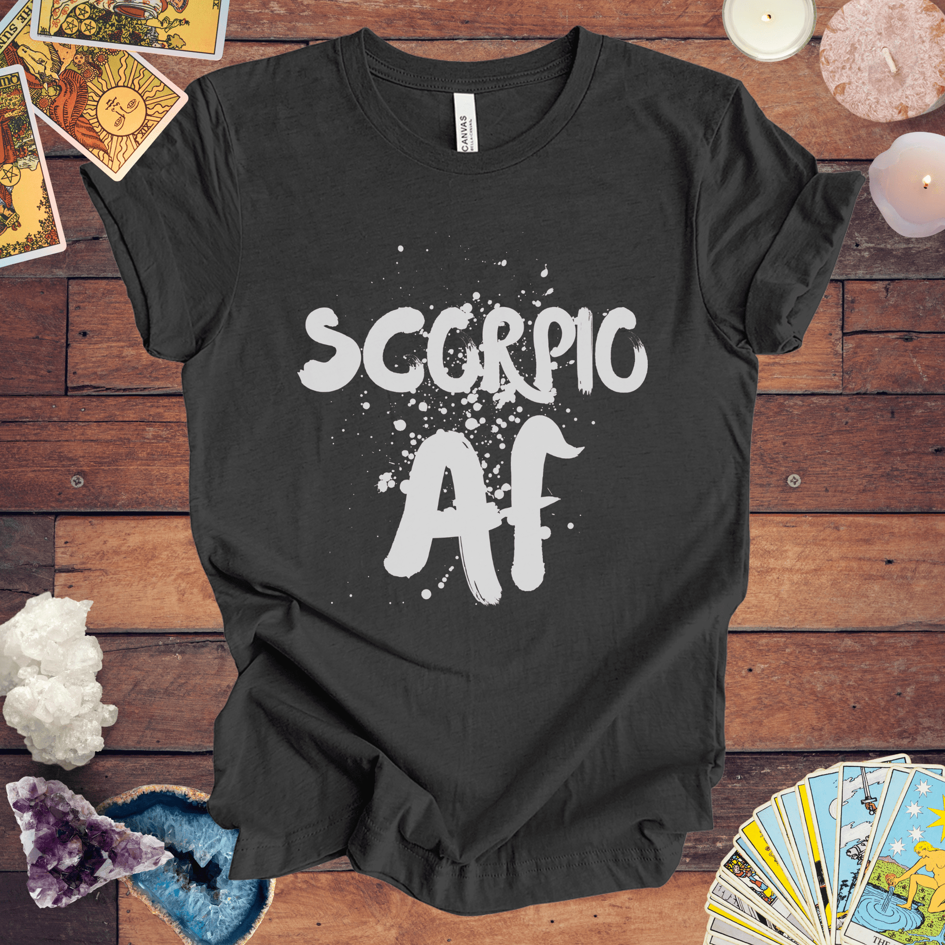 T-Shirt Dark Grey Heather / S Scorpio AF - Fierce Zodiac Tee