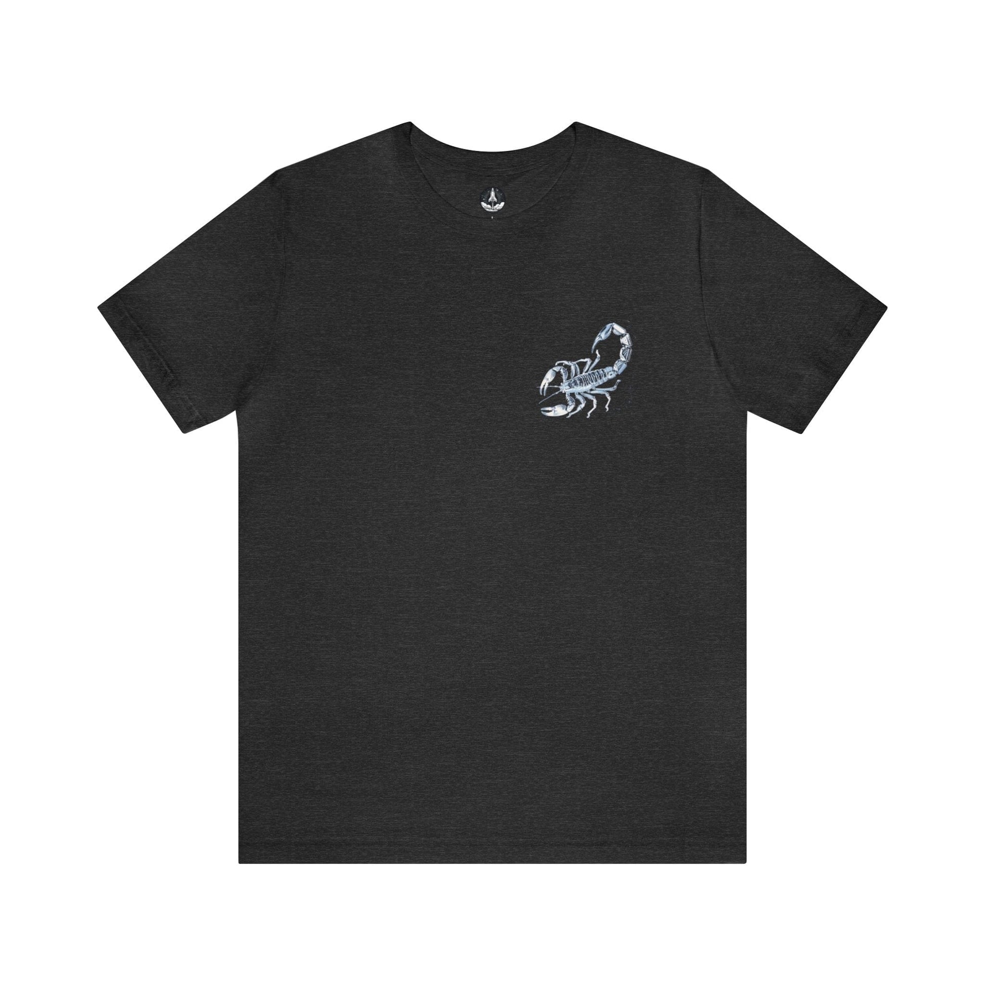 T-Shirt Dark Grey Heather / S Scorpio Warrior TShirt: Bold Zodiac Symbolism for the Fearless