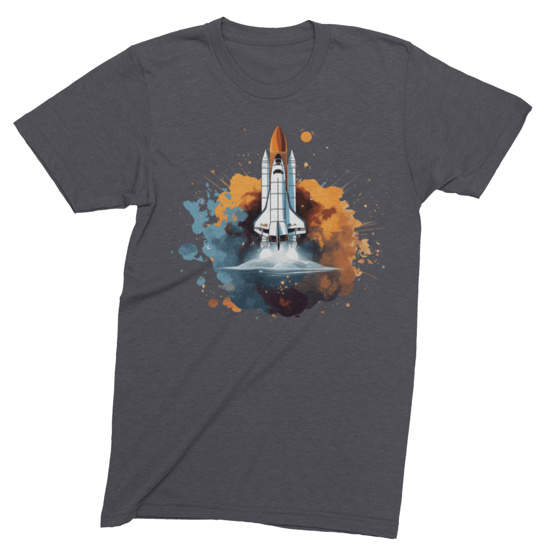 T-Shirt Dark Grey Heather / S Space Shuttle Color Splash T-Shirt