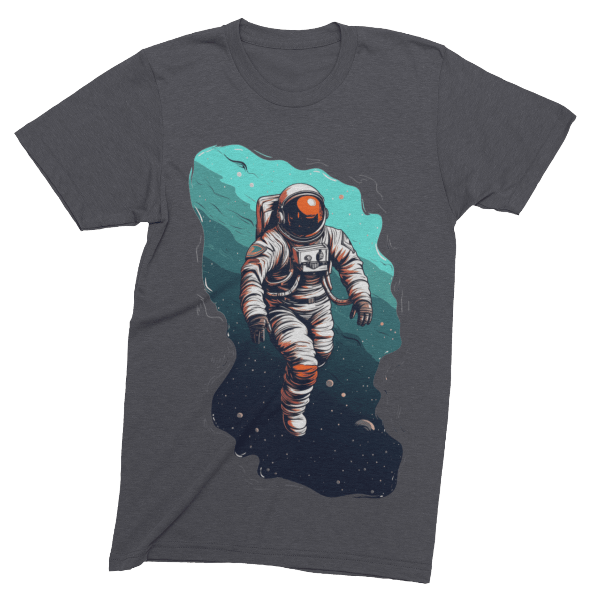 T-Shirt Dark Grey Heather / S Spacewalker: Astronaut in Stellar Serenity T-Shirt