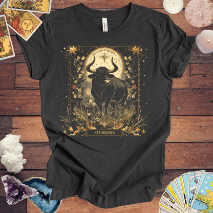 T-Shirt Dark Grey Heather / S Taurus Astrology: The Stoic Guardian Bull T-Shirt