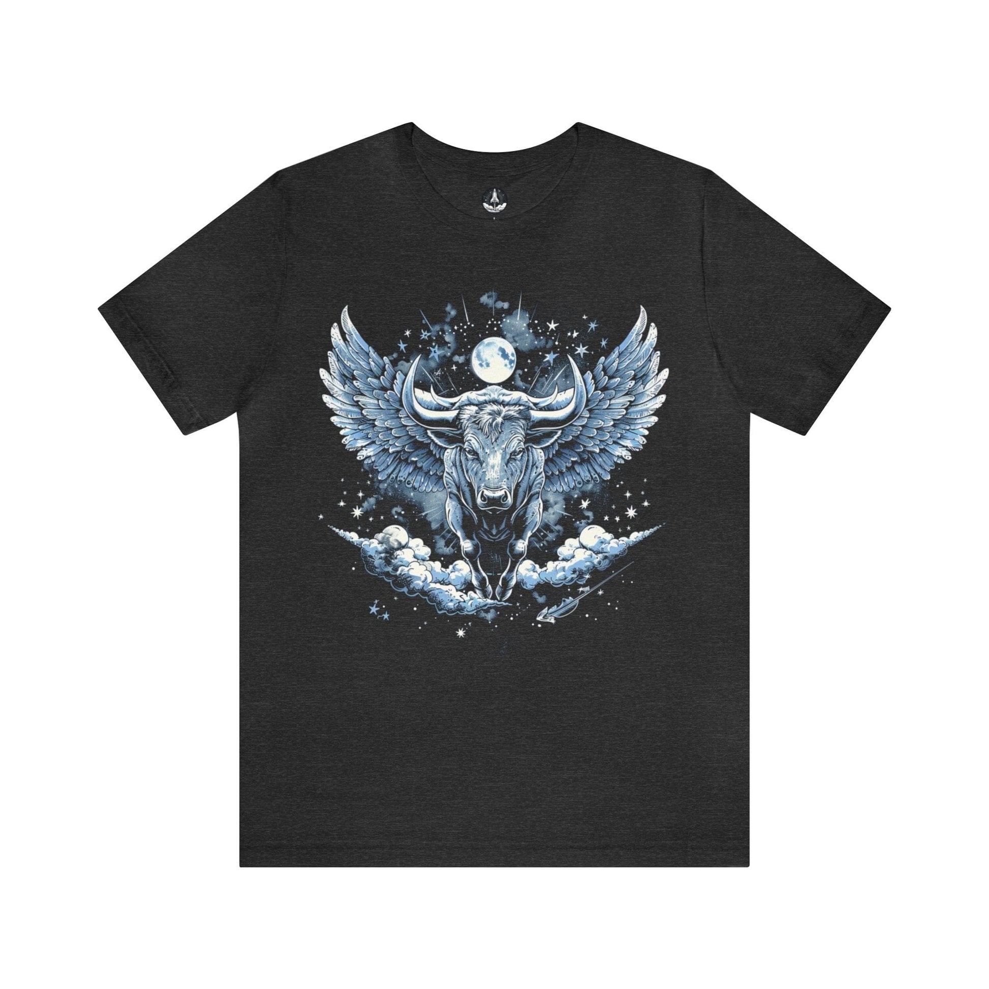 T-Shirt Dark Grey Heather / S Taurus Celestial Bull T-Shirt: Stellar Determination