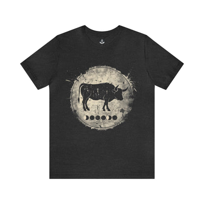 T-Shirt Dark Grey Heather / S Taurus Lunar Phase T-Shirt