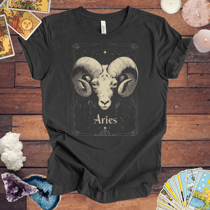 T-Shirt Dark Grey Heather / S The Bold Beginning: Aries Tarot Card T-Shirt