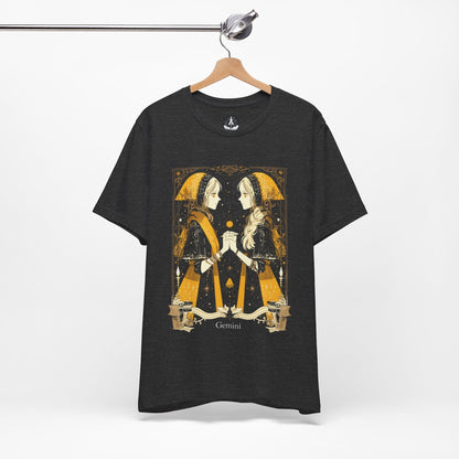 T-Shirt Dark Grey Heather / S The Curious Twins: Gemini Tarot Card T-Shirt