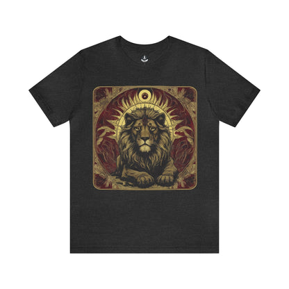 T-Shirt Dark Grey Heather / S The Royalty Sun Tarot Card Leo T-Shirt