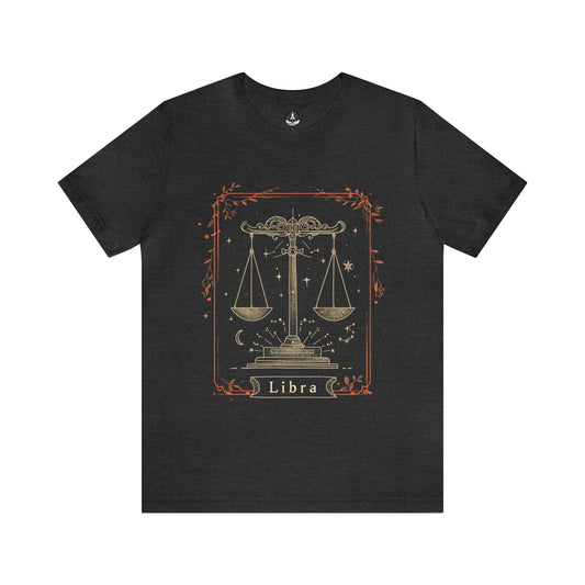 T-Shirt Dark Grey Heather / S Venusian Balance Libra T-Shirt