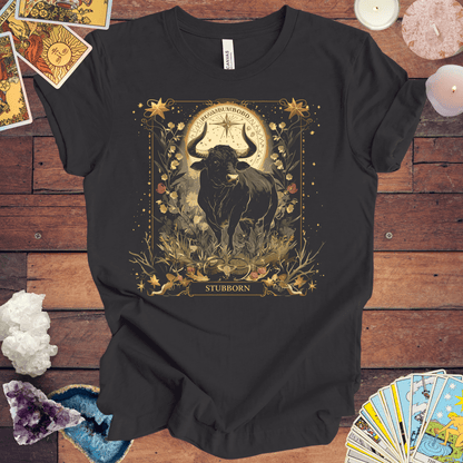 T-Shirt Dark Grey / S Taurus Astrology: The Stoic Guardian Bull T-Shirt