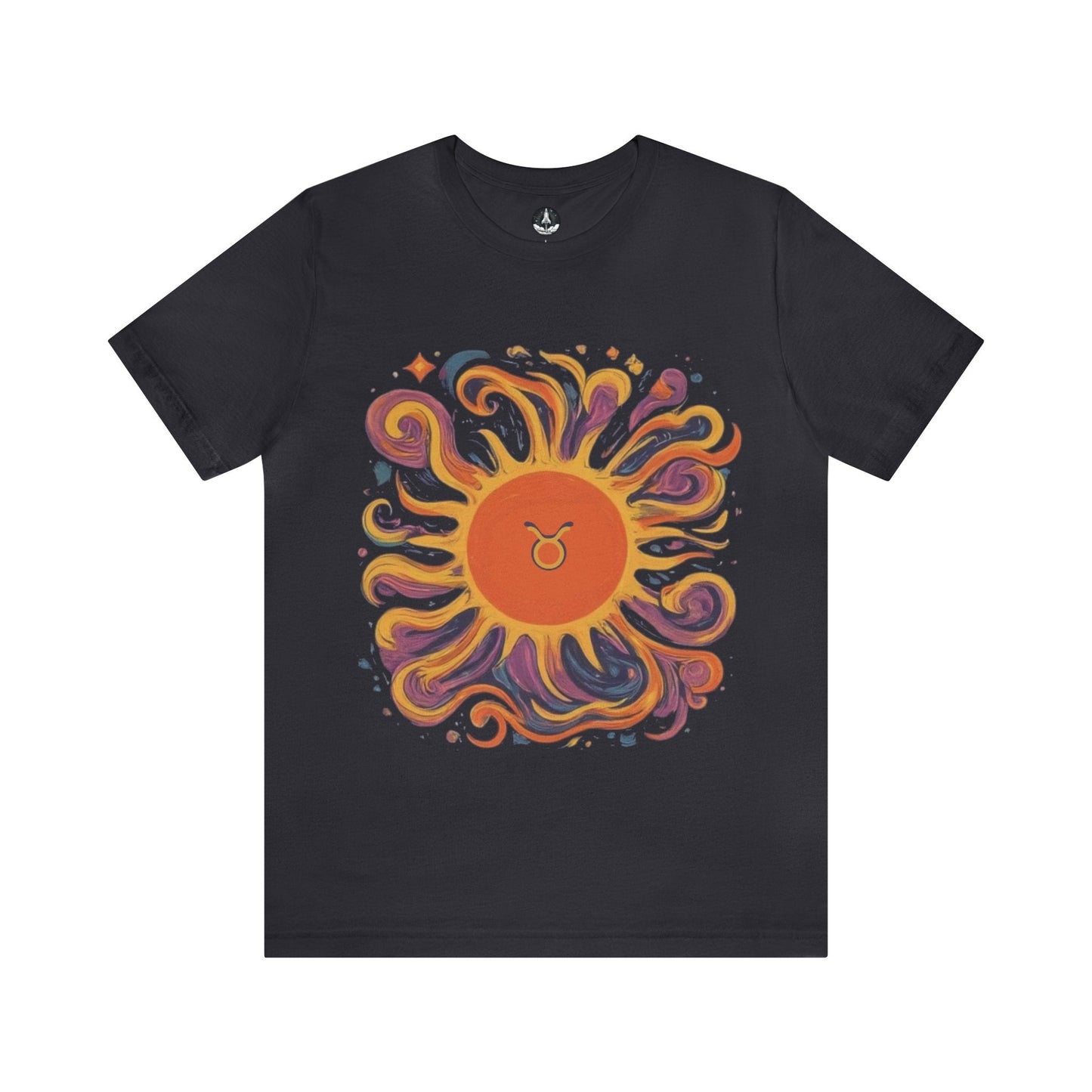 T-Shirt Dark Grey / S Taurus Sun Reliability Tee: Unyielding Style