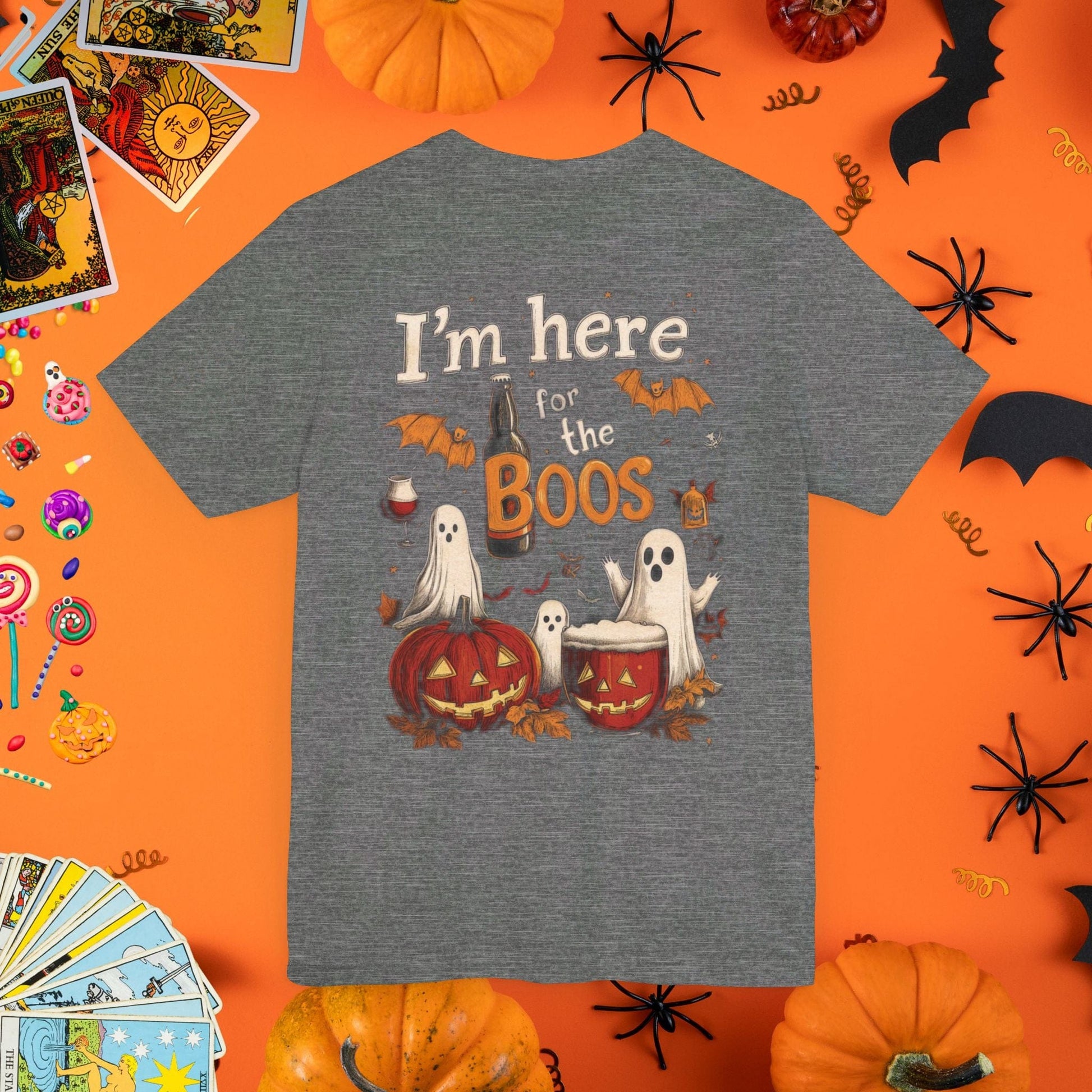 T-Shirt Deep Heather / S I'm Here for the Boos - Halloween Party T-Shirt - Halloween Limited Edition