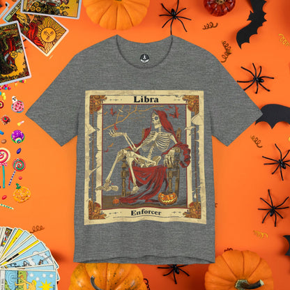 T-Shirt Deep Heather / S Libra Enforcer - Tarot Card T-Shirt - Halloween Limited Edition