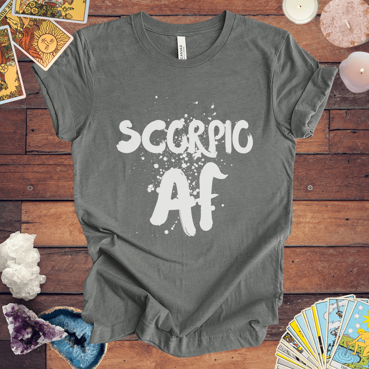 T-Shirt Deep Heather / S Scorpio AF - Fierce Zodiac Tee