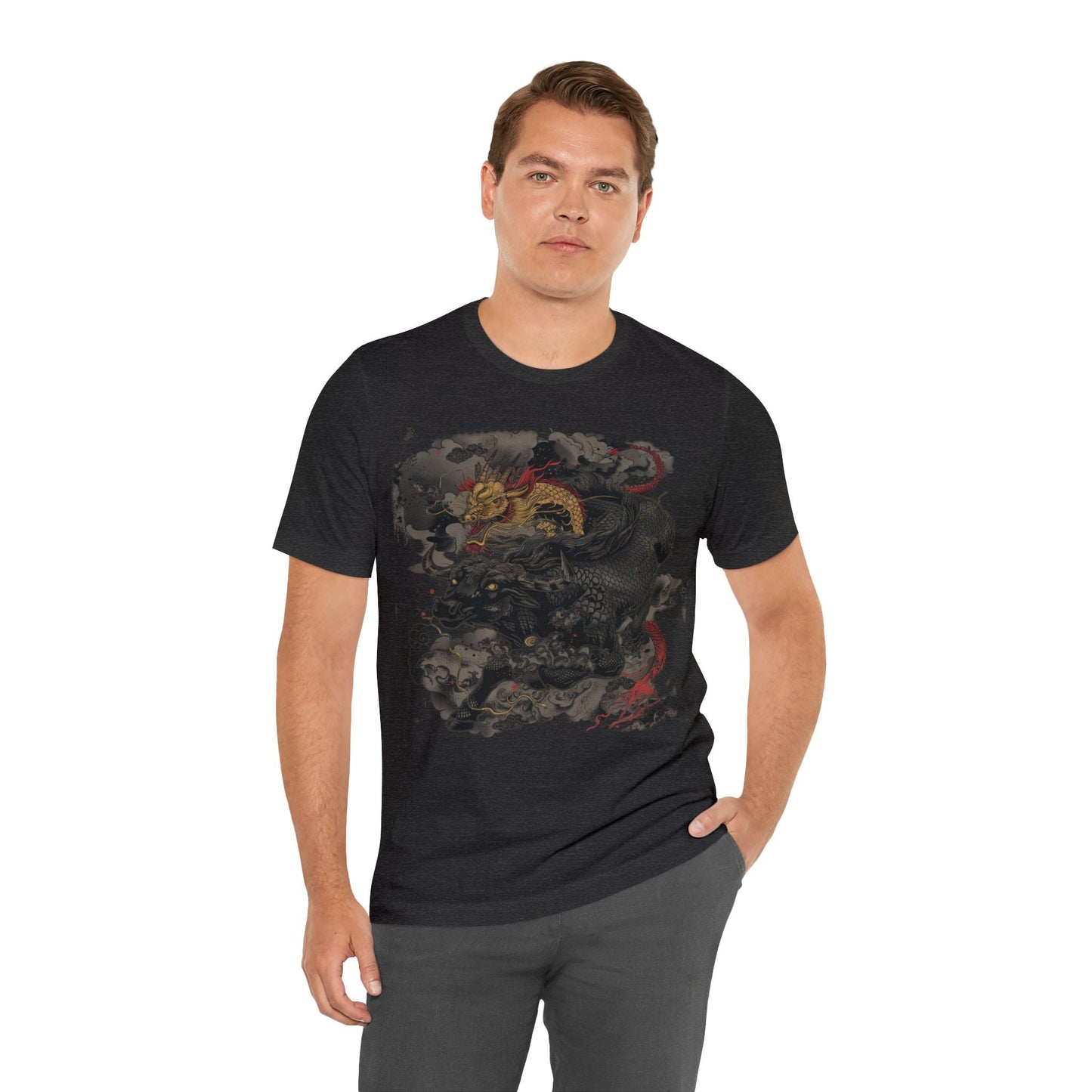 T-Shirt Eastern Mythos Dragon-Bull T-Shirt: Legendary Power