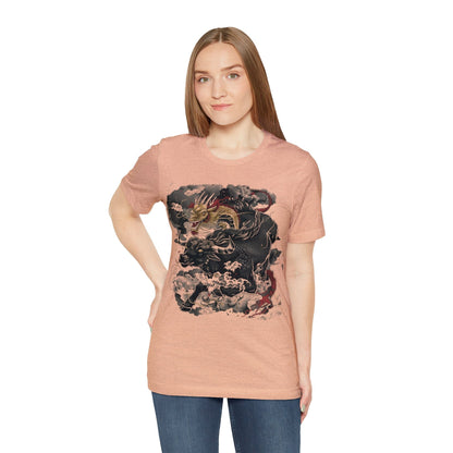 T-Shirt Eastern Mythos Dragon-Bull T-Shirt: Legendary Power