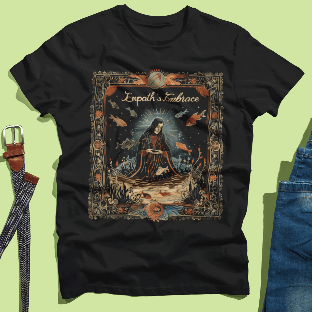 T-Shirt Empaths Embrace: Pisces Tarot Card T-Shirt