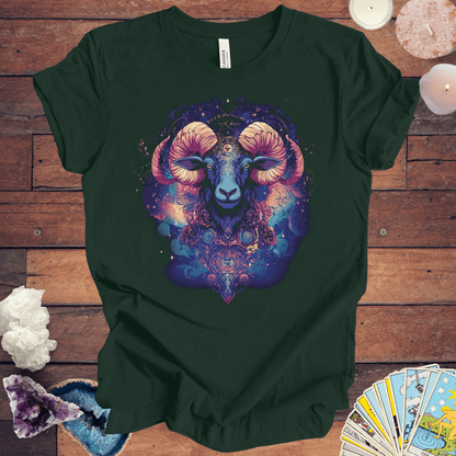 T-Shirt Forest / S Aries Cosmic Visionary Tarot Card T-Shirt