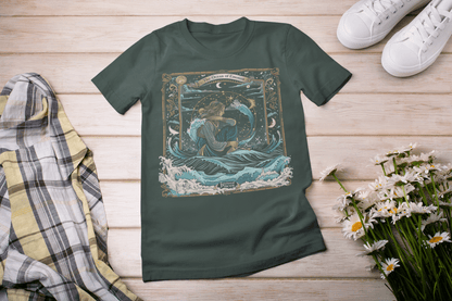 T-Shirt Forest / S Ocean Emotion: Pisces Tarot Card T-Shirt