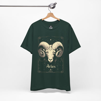 T-Shirt Forest / S The Bold Beginning: Aries Tarot Card T-Shirt
