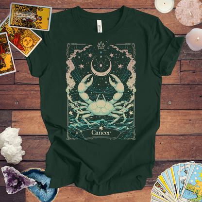 T-Shirt Forest / S The Crab: Cancer Tarot Card T-Shirt