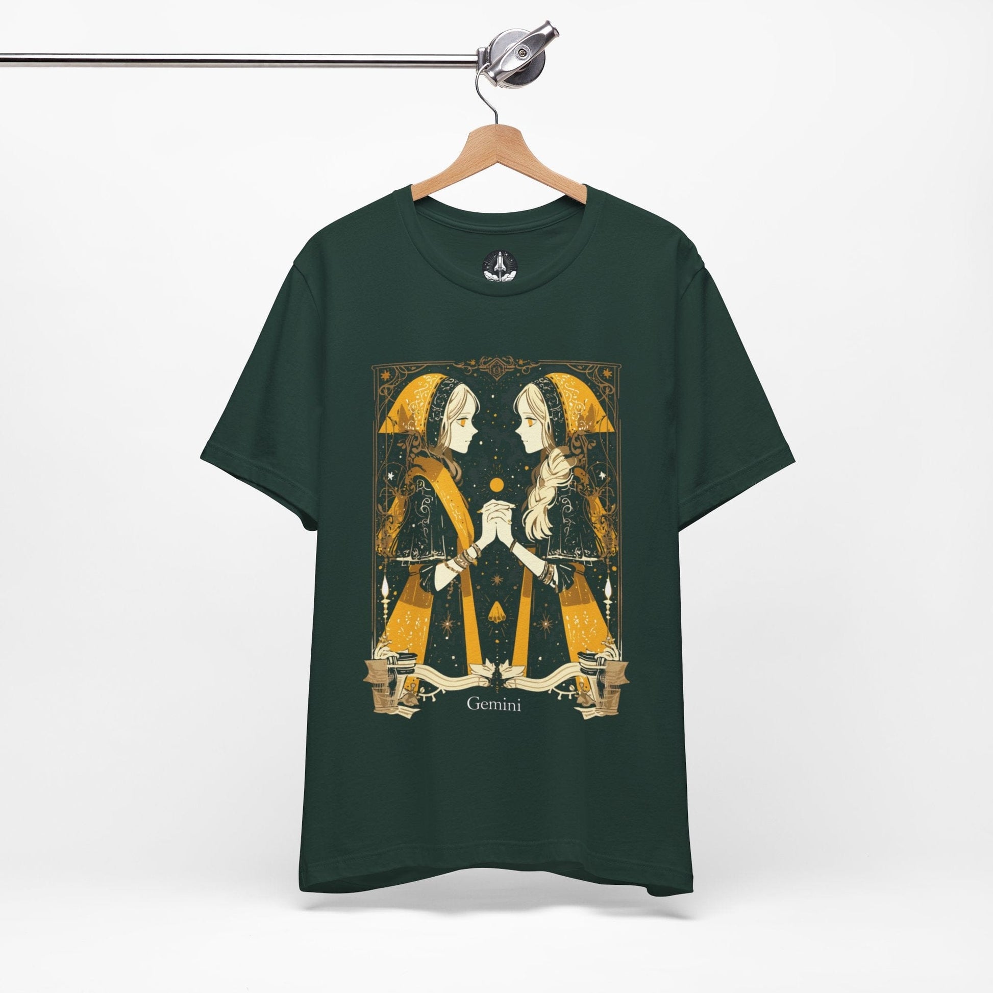 T-Shirt Forest / S The Curious Twins: Gemini Tarot Card T-Shirt