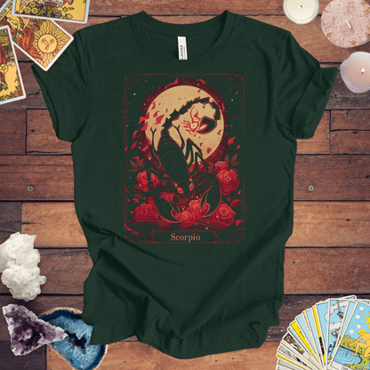 T-Shirt Forest / S The Intense Scorpion: Scorpio Tarot Card T-Shirt