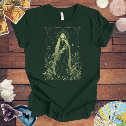 T-Shirt Forest / S The Meticulous Maiden: Virgo Tarot Card T-Shirt