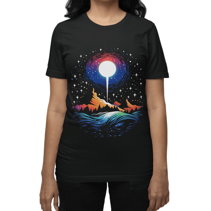 T-Shirt Galactic Mountain: Celestial Serenity T-Shirt