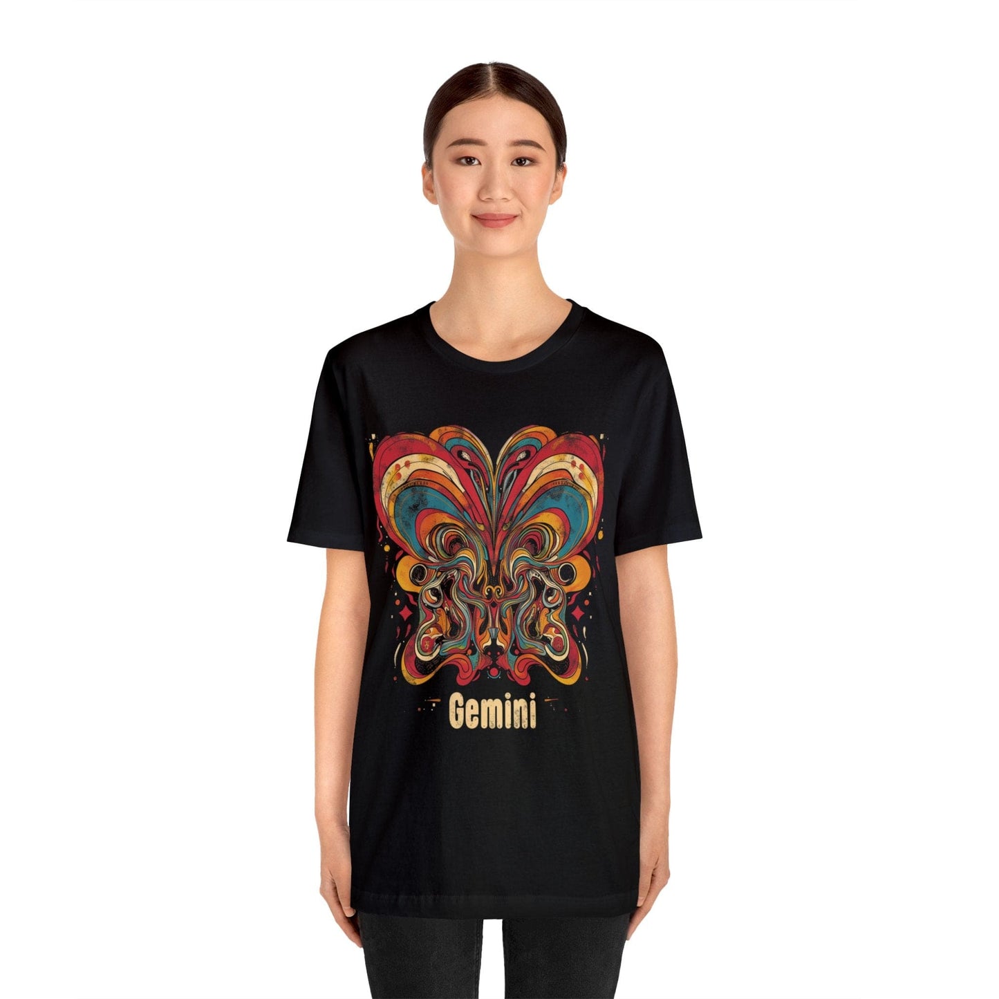 T-Shirt Gemini Abstract Essence T-Shirt: A Vivid Canvas of Duality