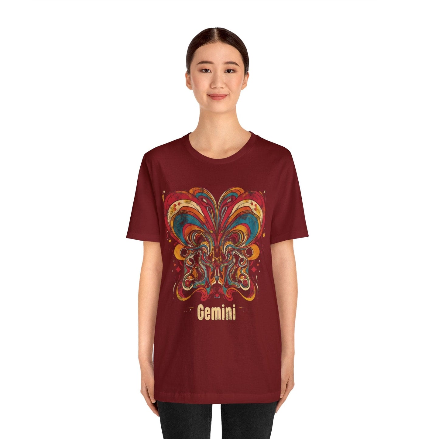 T-Shirt Gemini Abstract Essence T-Shirt: A Vivid Canvas of Duality