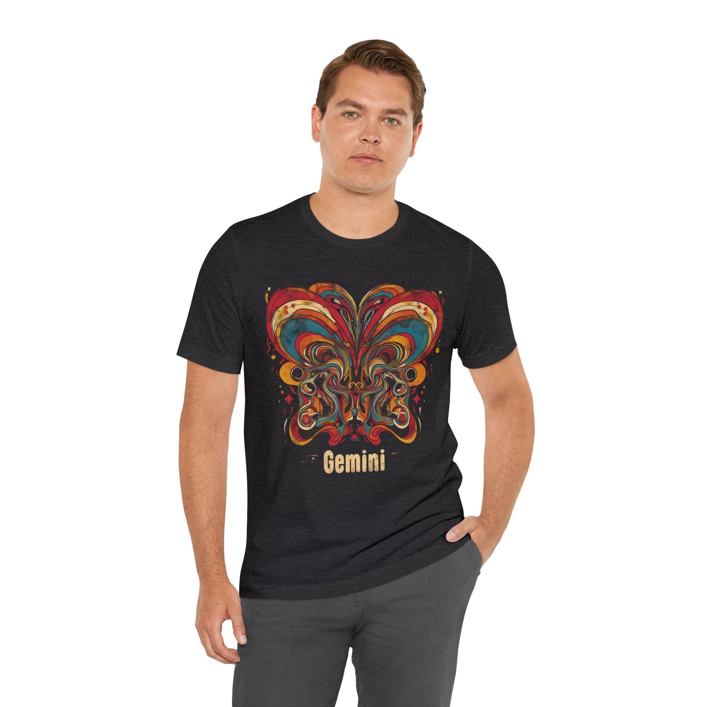 T-Shirt Gemini Abstract Essence T-Shirt: A Vivid Canvas of Duality