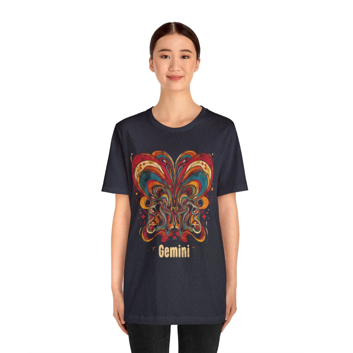 T-Shirt Gemini Abstract Essence T-Shirt: A Vivid Canvas of Duality