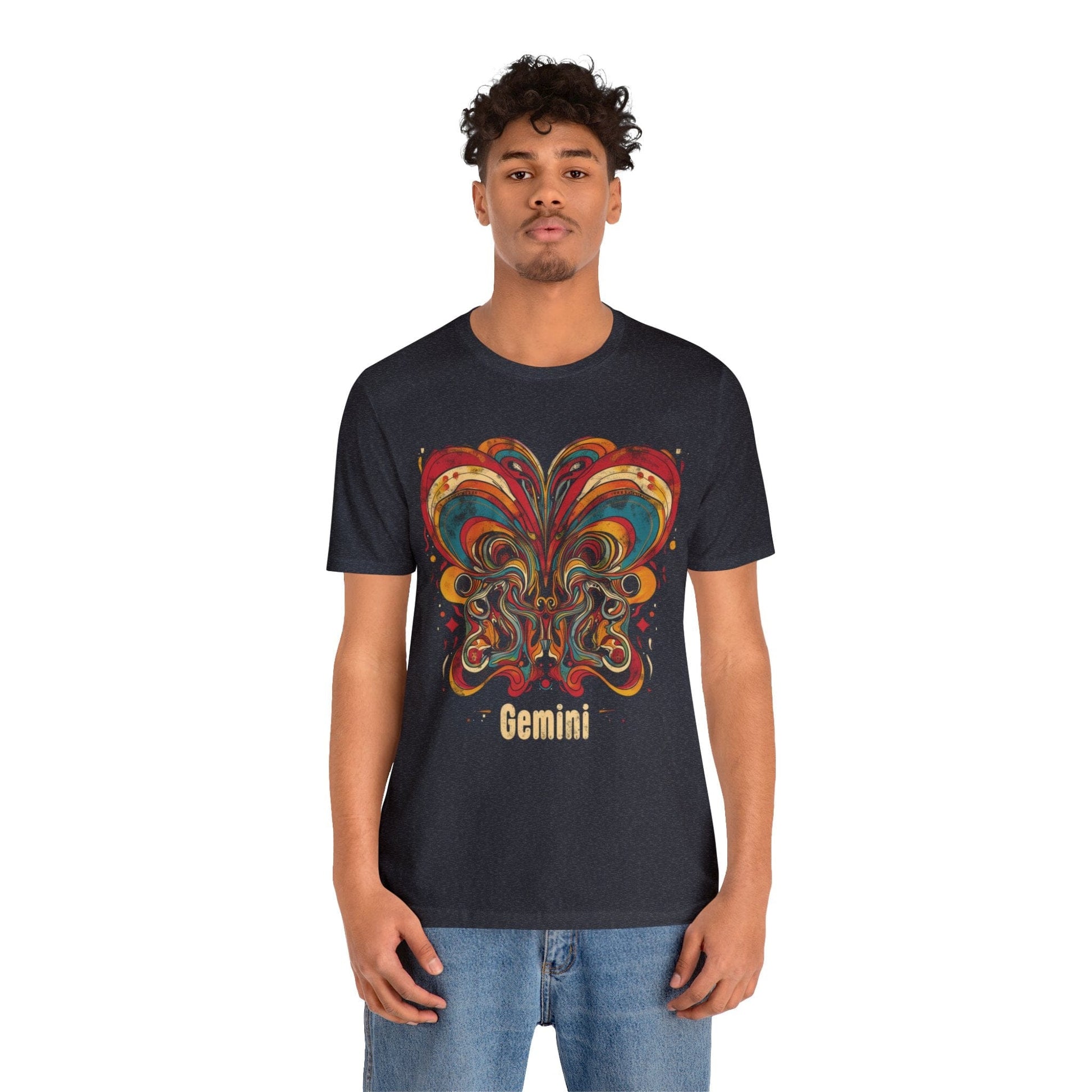 T-Shirt Gemini Abstract Essence T-Shirt: A Vivid Canvas of Duality