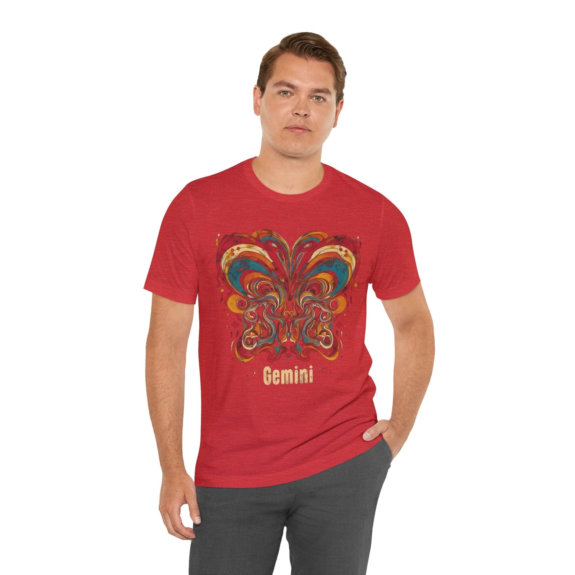 T-Shirt Gemini Abstract Essence T-Shirt: A Vivid Canvas of Duality