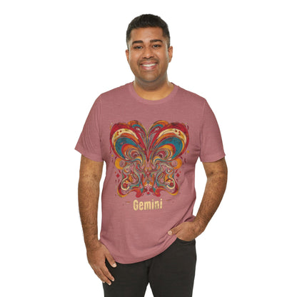 T-Shirt Gemini Abstract Essence T-Shirt: A Vivid Canvas of Duality